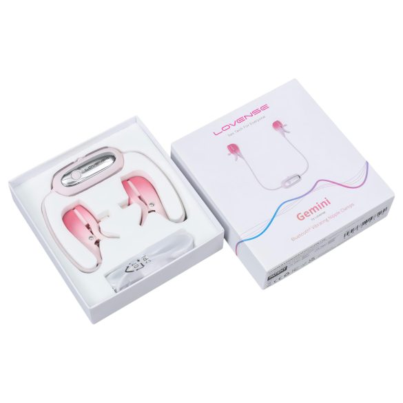 LOVENSE Gemini - Smart Vibrating Nipple Clamps (Pink)