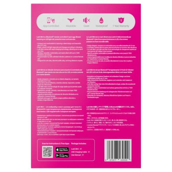 Lovense Lush Mini - Smart Vibrating Egg (Pink)