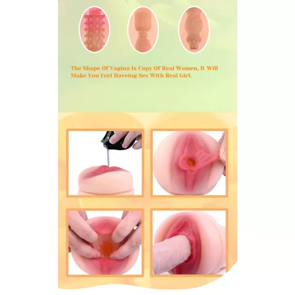 Tracy's Dog Cup - lifelike vagina masturbator (black-natural)
