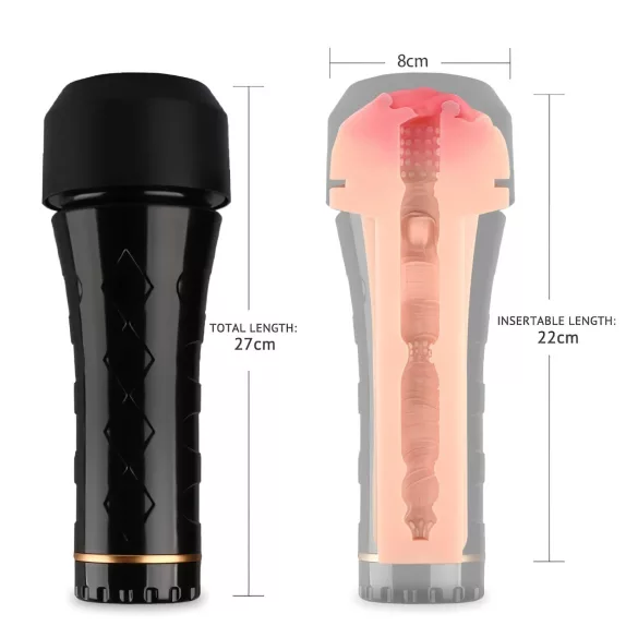 Tracy's Dog Cup - lifelike vagina masturbator (black-natural)