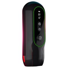 Leopard - Vibrating Up-Down Male Stroker (Black)