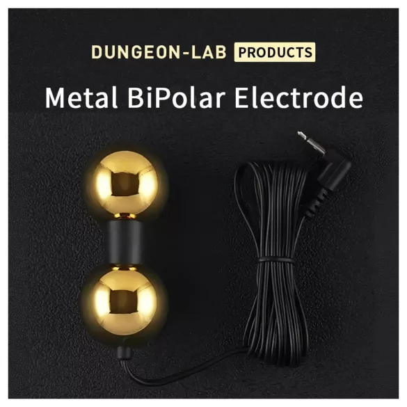 DG-LAB BiPolar B - bipolar, hourglass-shaped metal electrode (gold)