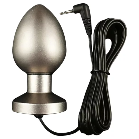 DG-LAB Matte Steel - bipolar steel electro anal plug (silver)