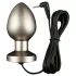 DG-LAB Matte Steel - bipolar steel electro anal plug (silver)