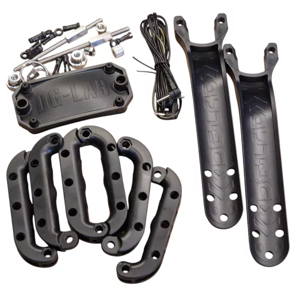DG-LAB Hyena - electro posture-correcting restraint for men (black)