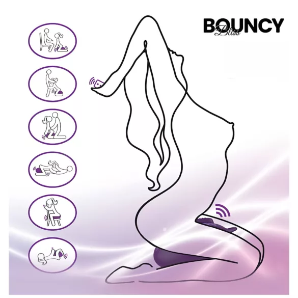 Bouncy Bliss Classic - Inflatable Pillow Vibrator (Purple)