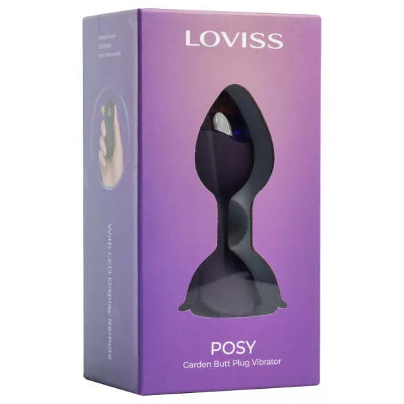 LOVISS Flower - remote‑controlled anal vibrator (purple)