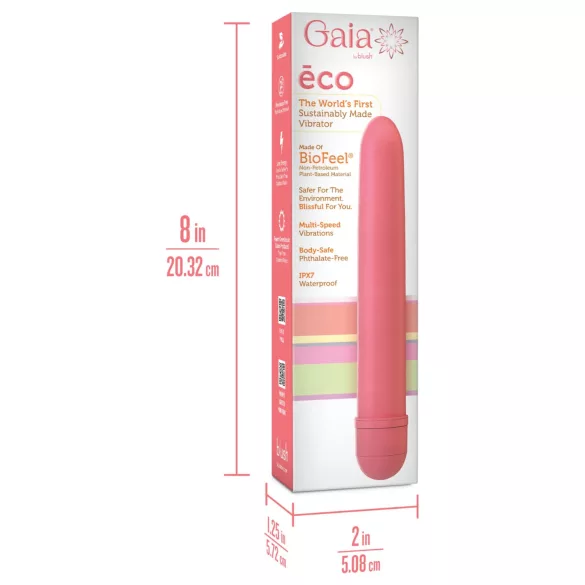 Gaia Eco L - Eco-Friendly Vibrator (Pink) - Large