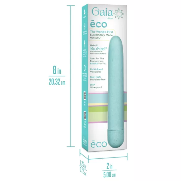 Gaia Eco L - eco-friendly rod vibrator (blue) - large