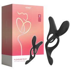   Honey Play Box Pleasure Pivot - Smart Vibration Penis & Testicle Ring (Black)