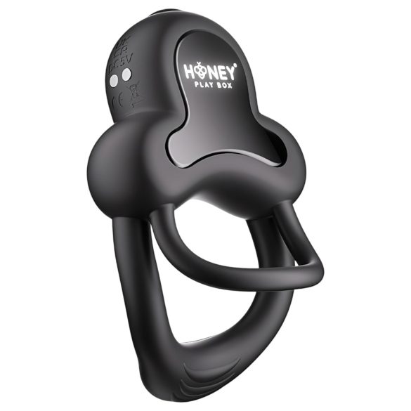 Honey Play Box Anello - Smart Vibrating Ring for Men (Black)