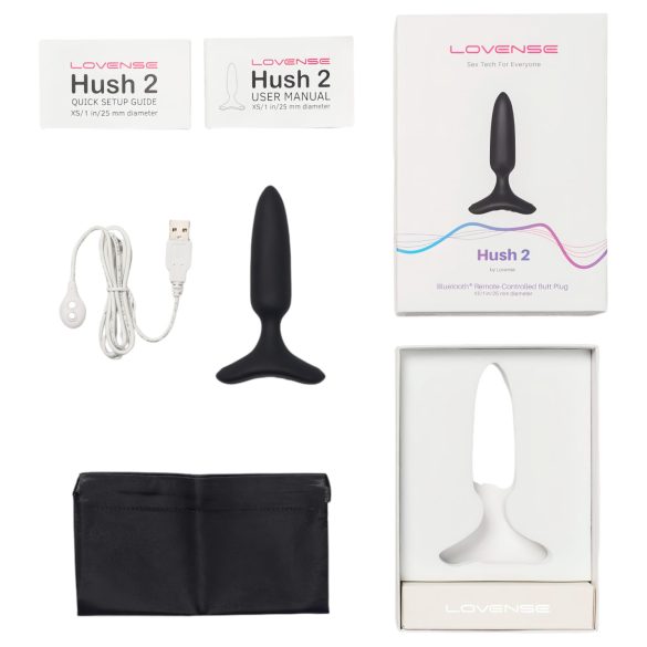 LOVENSE Hush 2 XS - Rechargeable Mini Anal Vibrator (1-inch) - Black