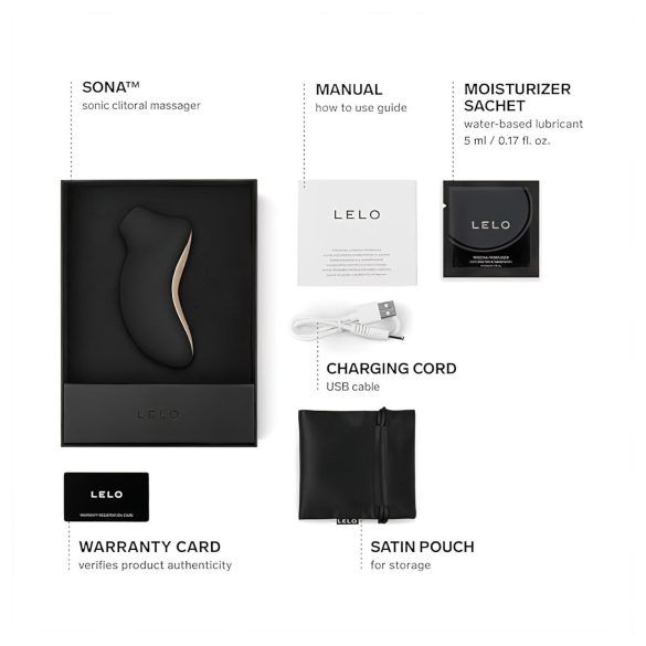 LELO Sona - Sonic Pulse Clitoral Stimulator (Black)