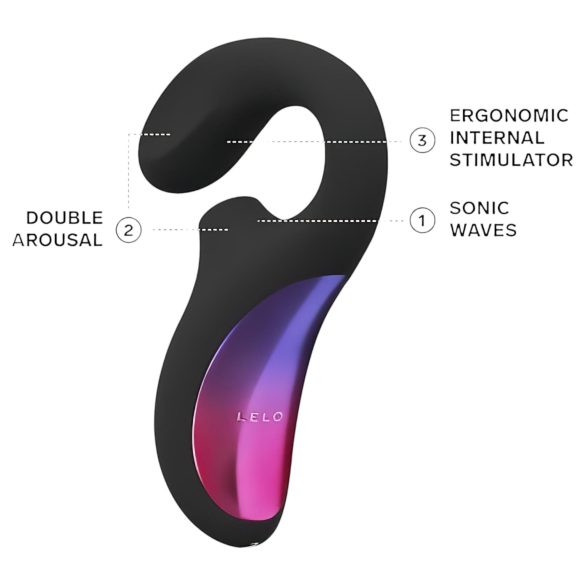 LELO Enigma - Rechargeable, Waterproof 2-in-1 G-Spot Vibrator (Black)