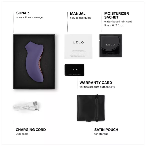LELO Sona 3 - Sonic Wave Clitoral Stimulator (Purple)