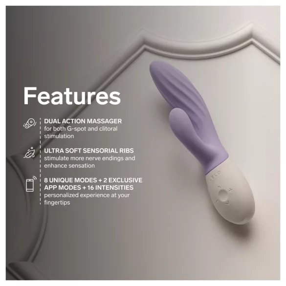 LELO INA Twist - app-controlled G-spot vibrator with clitoral arm (purple)