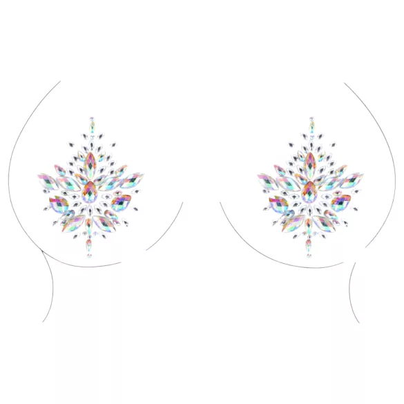 Le Désir - Glittery Nipple Stickers (Rainbow)