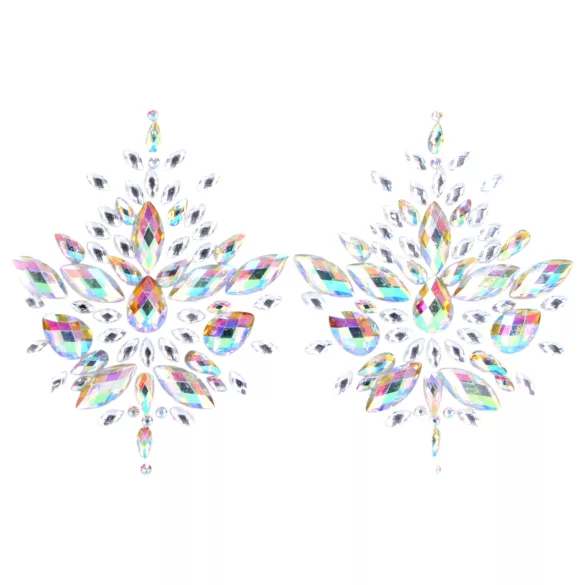 Le Désir - Glittery Nipple Stickers (Rainbow)