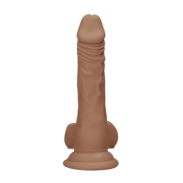 RealRock 7" Lifelike Dildo with Balls - Dark Natural