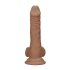 RealRock 7" Lifelike Dildo with Balls - Dark Natural