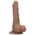 RealRock 7" Lifelike Dildo with Balls - Dark Natural