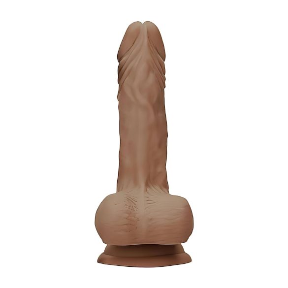 RealRock Dong 10" - Lifelike Dildo with Balls (10") - Dark Natural