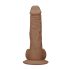 RealRock Dong 10" - Lifelike Dildo with Balls (10") - Dark Natural