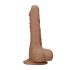 RealRock Dong 10" - Lifelike Dildo with Balls (10") - Dark Natural