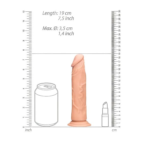 RealRock 7" Life-Like Dildo - Natural