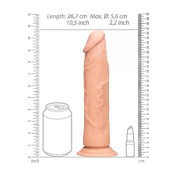 RealRock 10" Lifelike Dildo (25cm) - Natural