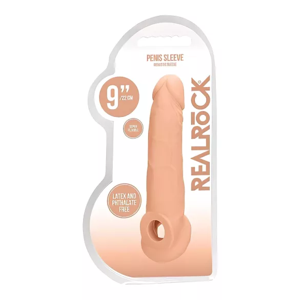 RealRock 9'' Penis Sleeve - Natural Finish