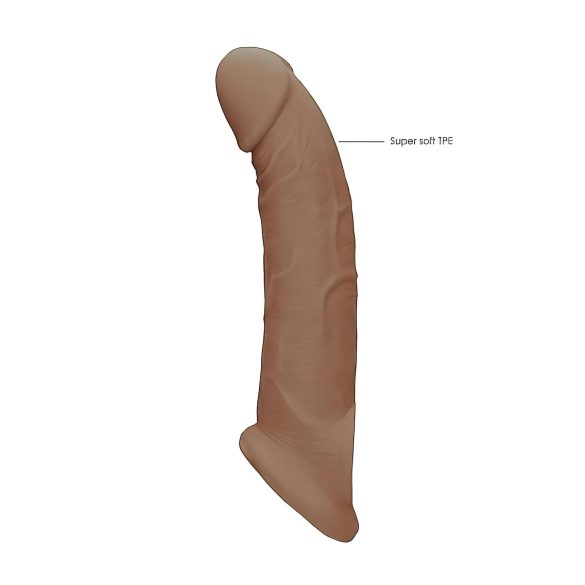 RealRock 9” Penis Sleeve - Dark Natural (21.5cm)