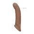 RealRock 9” Penis Sleeve - Dark Natural (21.5cm)