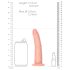 RealRock Slim - Realistic Dildo - 15.5cm (Natural)