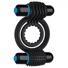 Doc Johnson Optimale - vibrating double penis ring (black)