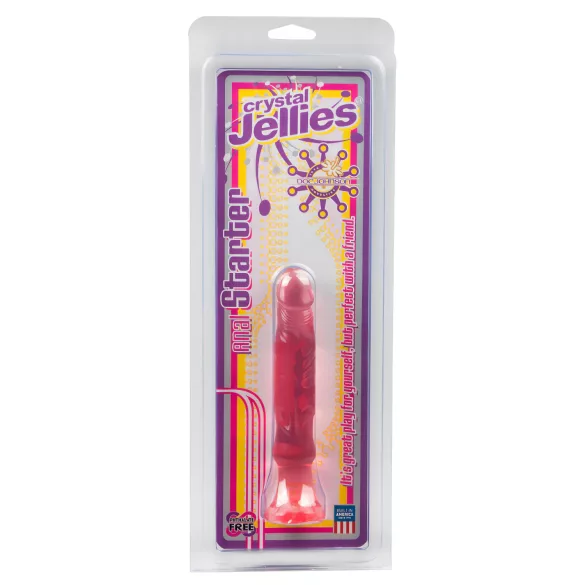 Crystal Jellies - suction‑cup anal dildo (pink)