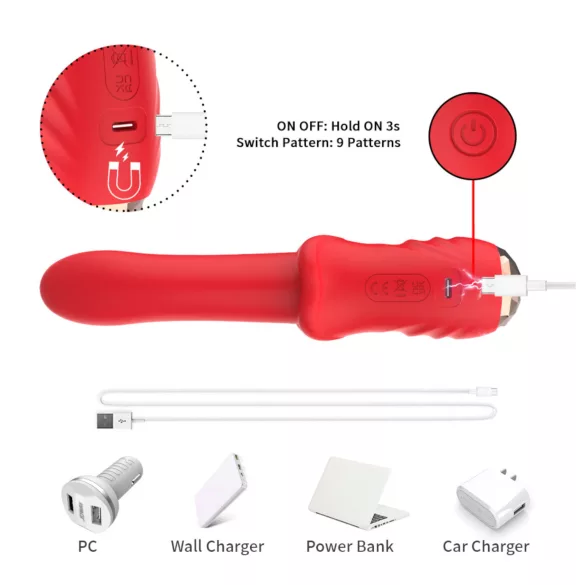 Bestoy - Waterproof G-Spot Vibrator (Red)