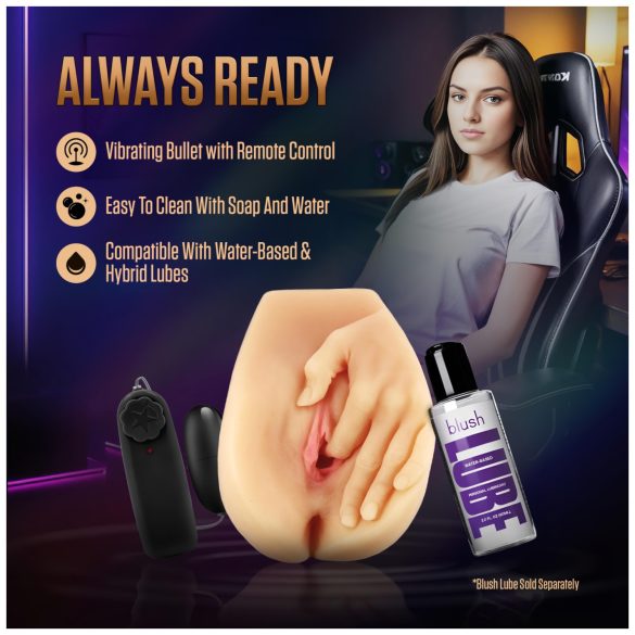 Enlust Selena - vibrating male masturbator with AI-generated images (natural skin tone)