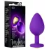 Temptasia M - Golden Heart Gem Anal Dildo (Purple) - Medium