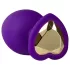 Temptasia M - Golden Heart Gem Anal Dildo (Purple) - Medium