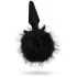 Anal Adventures Platinum - Bunny Tail Butt Plug (Black)