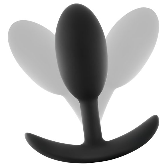 Anal Adventures Platinum M - Black Medium Anal Plug