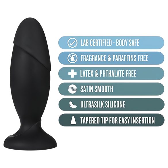 Anal Adventures Platinum Rocket - Large Anal Plug (Black)
