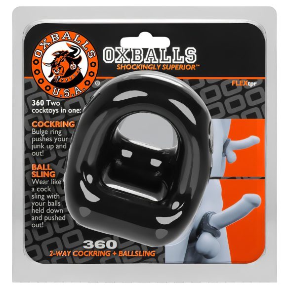 OXBALLS - Black Penis & Scrotum Ring