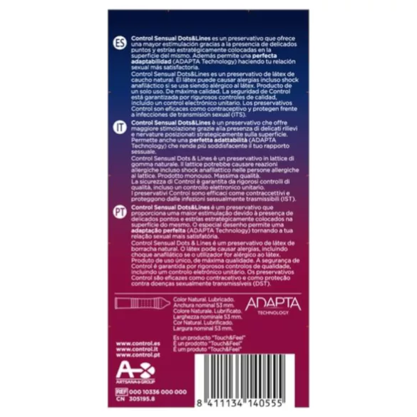 Control - Ribbed & Dotted Condoms (12 pcs)