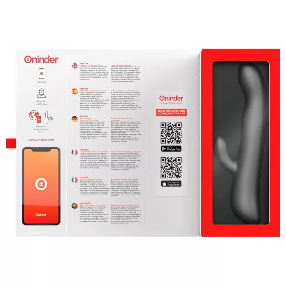 Oninder Oslo - thrusting, rotating clitoral-arm vibrator (black)