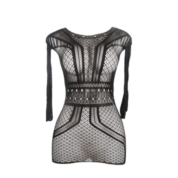Subblime 951931 - Open-Back Fishnet Dress - Black (XS-M)
