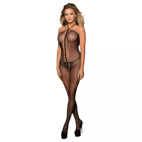 Subblime 951979 - Sheer Fishnet Bodysuit - Black - Sizes S-L