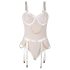 Subblime 954291 - Chain Detailed Sheer Bodysuit Set - White (L-XL)