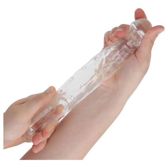 Addicted Toys - 23cm Translucent Penis Sleeve with Ball Ring
